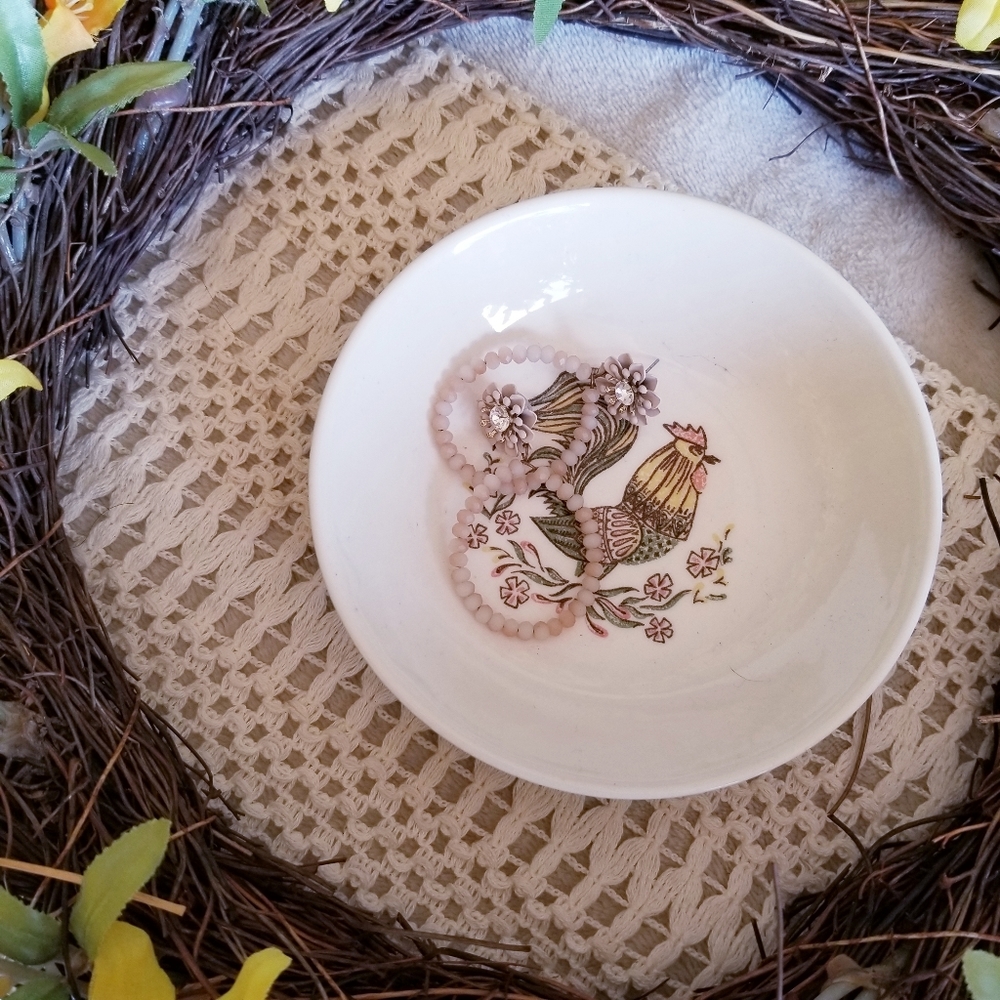 3/$20🌻Rooster trinket dish
